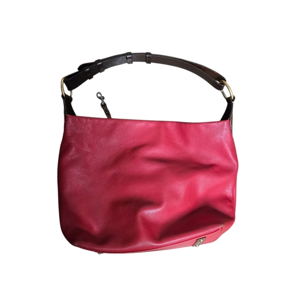 Dooney & Bourke Red Pebbled Leather Large Hobo Bag 2014 - Picture 2 of 16